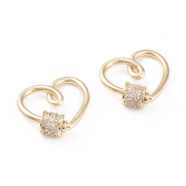 PandaHall Brass Micro Pave Clear Cubic Zirconia Screw Carabiner Lock Charms, for Necklaces Making, Long-Lasting Plated, Heart, Real 18K Gold...
PandaHall Brass Micro Pave Clear Cubic Zirconia Screw Carabiner Lock Charms, for Necklaces Making, Long-Lasting Plated, Heart, Real 18K Gold...
