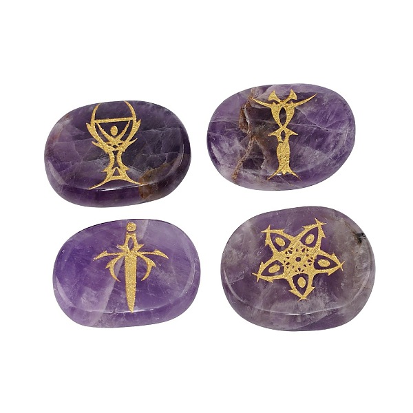 PandaHall Natural Amethyst Engraved Tarot Symbol Pattern Oval Stone Set, Pocket Palm Stone for Reiki Balancing, Home Display Decorations...
PandaHall Natural Amethyst Engraved Tarot Symbol Pattern Oval Stone Set, Pocket Palm Stone for Reiki Balancing, Home Display Decorations...