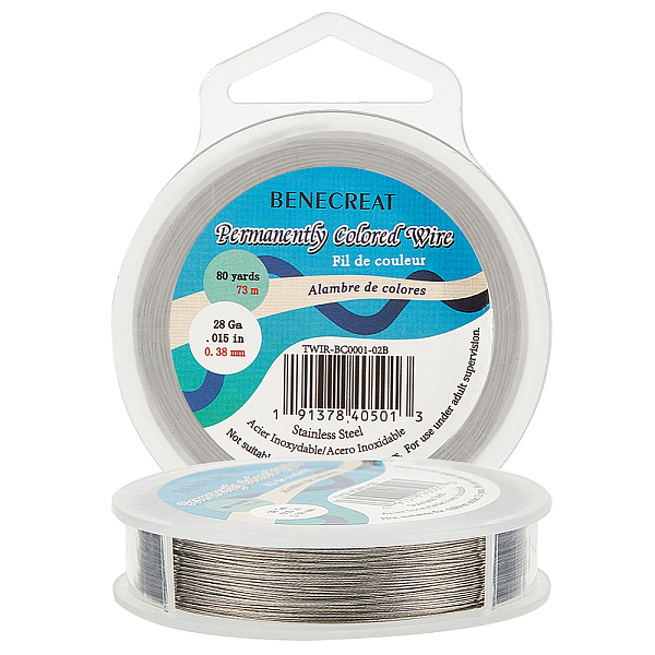 PandaHall BENECREAT 73m 0.38mm 7-Strand Nylon Coated Craft Jewelry Beading Wire Tiger Tail Beading Wire for Necklaces Bracelets Ring..., Gray
PandaHall BENECREAT 73m 0.38mm 7-Strand Nylon Coated Craft Jewelry Beading Wire Tiger Tail Beading Wire for Necklaces Bracelets Ring..., Gray