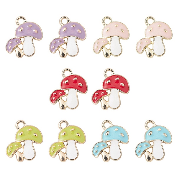 PandaHall 10Pcs 5 Colors Autumn Theme Alloy Enamel Pendants, Cadmium Free & Lead Free, Double Mushroom, Light Gold, Mixed Color..., Multicolor
PandaHall 10Pcs 5 Colors Autumn Theme Alloy Enamel Pendants, Cadmium Free & Lead Free, Double Mushroom, Light Gold, Mixed Color..., Multicolor