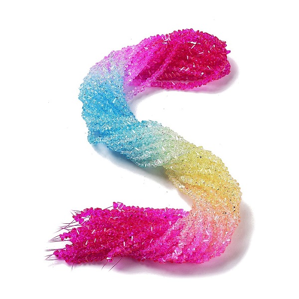 PandaHall Transparent Glass Bead Strands, Segmented Multi-color Beads, Triangle, Fuchsia, 4.5x4.5x3mm, Hole: 0.9mm, about 142pcs/strand..., Pink
PandaHall Transparent Glass Bead Strands, Segmented Multi-color Beads, Triangle, Fuchsia, 4.5x4.5x3mm, Hole: 0.9mm, about 142pcs/strand..., Pink