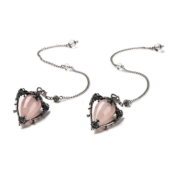 PandaHall Natural Rose Quartz Triangle Dowsing Pendulum Pendants, with Quartz Crystal Round Beads, Rack Plating Alloy Findings & Chains...
PandaHall Natural Rose Quartz Triangle Dowsing Pendulum Pendants, with Quartz Crystal Round Beads, Rack Plating Alloy Findings & Chains...
