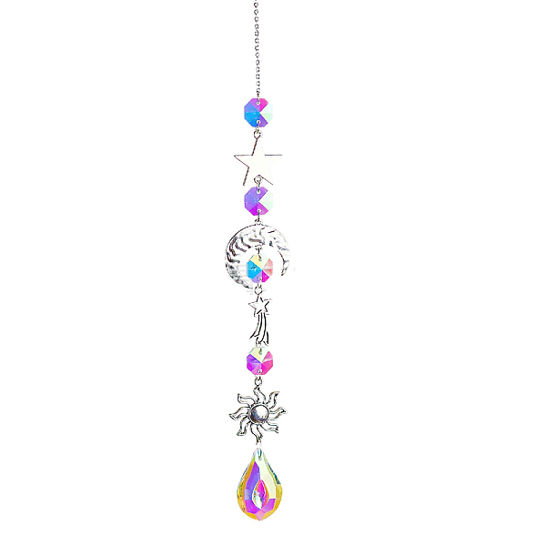 PandaHall Iron Big Pendant Decorations, Hanging Sun Catchers, K9 Crystal Glass, with Alloy Findings, for Garden, Wedding, Lighting Ornament...
PandaHall Iron Big Pendant Decorations, Hanging Sun Catchers, K9 Crystal Glass, with Alloy Findings, for Garden, Wedding, Lighting Ornament...