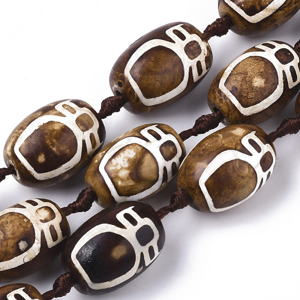 PandaHall Tibetan Style dZi Beads Strands, Natural Agate Beads, Dyed & Heated, Oval, Nectar Bottle Pattern, 14~16x21~23mm, Hole: 2.2mm..., Brown
PandaHall Tibetan Style dZi Beads Strands, Natural Agate Beads, Dyed & Heated, Oval, Nectar Bottle Pattern, 14~16x21~23mm, Hole: 2.2mm..., Brown