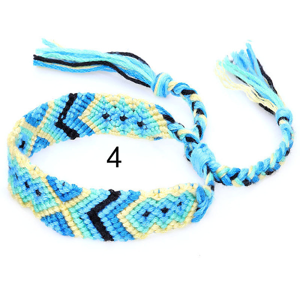 PandaHall Cotton Braided Rhombus Pattern Cord Bracelet, Ethnic Tribal Adjustable Brazilian Bracelet for Women, Deep Sky Blue, 5-7/8~14-1/8...
PandaHall Cotton Braided Rhombus Pattern Cord Bracelet, Ethnic Tribal Adjustable Brazilian Bracelet for Women, Deep Sky Blue, 5-7/8~14-1/8...