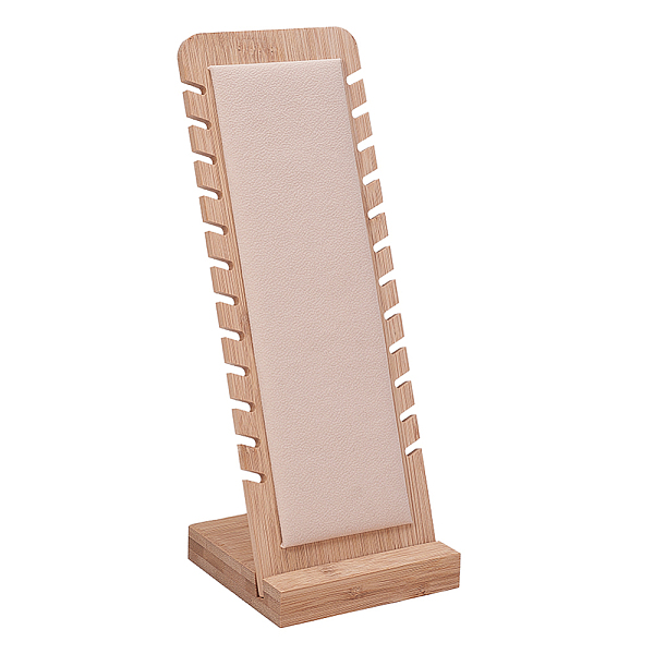 PandaHall Bamboo Wood Jewelry Collection Necklace Display Stand, with Leather, Rectangle, Beige, 26.5x10x9.5cm Bamboo Yellow
PandaHall Bamboo Wood Jewelry Collection Necklace Display Stand, with Leather, Rectangle, Beige, 26.5x10x9.5cm Bamboo Yellow