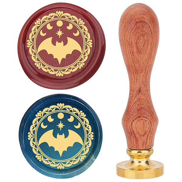 PandaHall Brass Wax Seal Stamp with Rosewood Handle, for DIY Scrapbooking, Bat Pattern, 25mm Brass Bat
PandaHall Brass Wax Seal Stamp with Rosewood Handle, for DIY Scrapbooking, Bat Pattern, 25mm Brass Bat