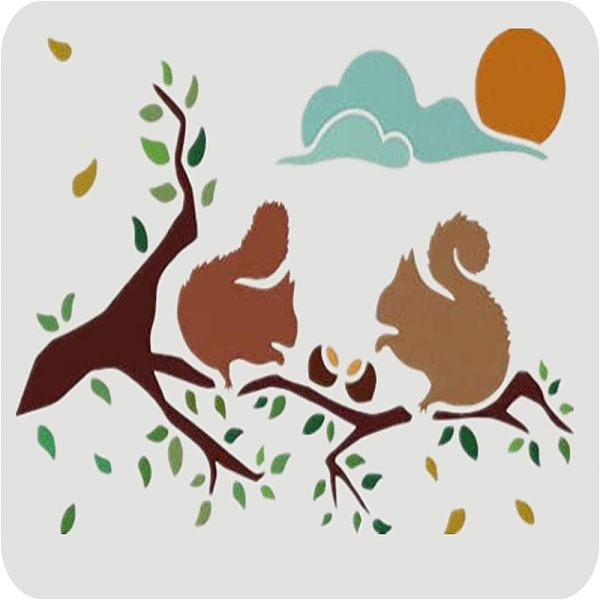 PandaHall FINGERINSPIRE Squirrel Stencil Template 29.7x21cm Large A4 Artful Stencil Reusable Drawing Template Flexible Sheets DIY T-shirt...
PandaHall FINGERINSPIRE Squirrel Stencil Template 29.7x21cm Large A4 Artful Stencil Reusable Drawing Template Flexible Sheets DIY T-shirt...