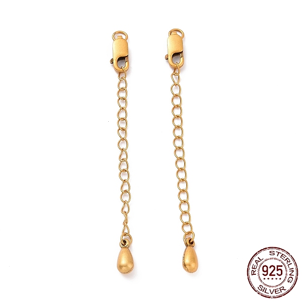 PandaHall 925 Sterling Silver Chain Extenders, with Lobster Claw Clasps & Charms, Teardrop, Antique Golden, 64~70x2.5mm, Hole: 2.4mm...
PandaHall 925 Sterling Silver Chain Extenders, with Lobster Claw Clasps & Charms, Teardrop, Antique Golden, 64~70x2.5mm, Hole: 2.4mm...
