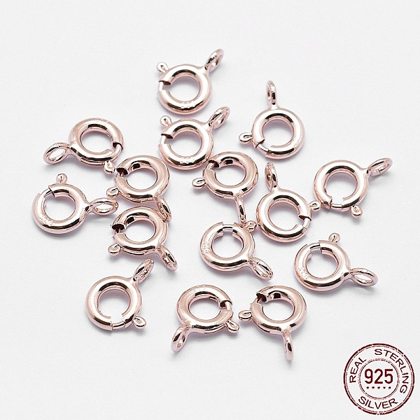 PandaHall 925 Sterling Silver Spring Ring Clasps, Ring, with 925 Stamp, Rose Gold, 11.5x9.5x2mm, Hole: 2mm Sterling Silver
PandaHall 925 Sterling Silver Spring Ring Clasps, Ring, with 925 Stamp, Rose Gold, 11.5x9.5x2mm, Hole: 2mm Sterling Silver