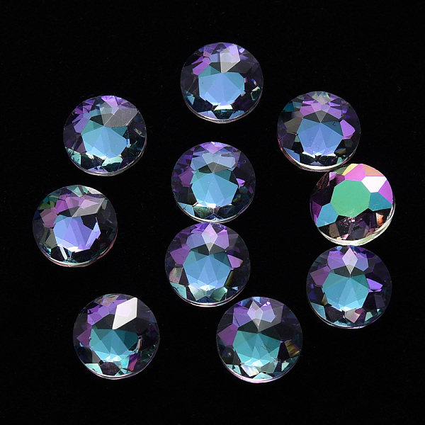 PandaHall Flat Round Transparent Glass Cabochons, Nail Art Decoration Accessories, Faceted, Colorful, 8x4mm Glass Flat Round
PandaHall Flat Round Transparent Glass Cabochons, Nail Art Decoration Accessories, Faceted, Colorful, 8x4mm Glass Flat Round