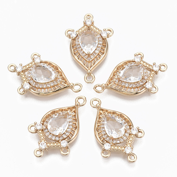 PandaHall Glass Chandelier Component Links, with Brass Micro Pave Cubic Zirconia, Faceted, Horse Eye, Light Gold, Clear, 25x16x5mm, Hole...
PandaHall Glass Chandelier Component Links, with Brass Micro Pave Cubic Zirconia, Faceted, Horse Eye, Light Gold, Clear, 25x16x5mm, Hole...