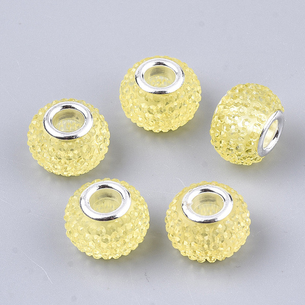 PandaHall Resin Rhinestone European Beads, Large Hole Beads, with Platinum Tone Brass Double Cores, Rondelle, Berry Beads, Champagne Yellow...
PandaHall Resin Rhinestone European Beads, Large Hole Beads, with Platinum Tone Brass Double Cores, Rondelle, Berry Beads, Champagne Yellow...
