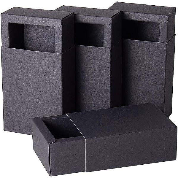 PandaHall Kraft Paper Folding Box, Drawer Box, Rectangle, Black, 11.2x8.2x4.2cm, 20pcs/set Paper Rectangle Black
PandaHall Kraft Paper Folding Box, Drawer Box, Rectangle, Black, 11.2x8.2x4.2cm, 20pcs/set Paper Rectangle Black