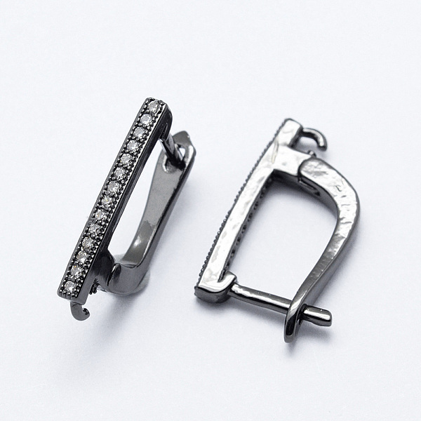 PandaHall Brass Hoop Earring Findings with Latch Back Closure, Gunmetal, 19x12x2mm, Hole: 1mm, Pin: 1.1mm Brass Clear
PandaHall Brass Hoop Earring Findings with Latch Back Closure, Gunmetal, 19x12x2mm, Hole: 1mm, Pin: 1.1mm Brass Clear