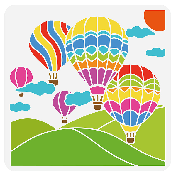 PandaHall PET Hollow Out Drawing Painting Stencils, for DIY Scrapbook, Photo Album, Hot Air Balloon, 30x30cm Plastic Hot Air Balloon
PandaHall PET Hollow Out Drawing Painting Stencils, for DIY Scrapbook, Photo Album, Hot Air Balloon, 30x30cm Plastic Hot Air Balloon