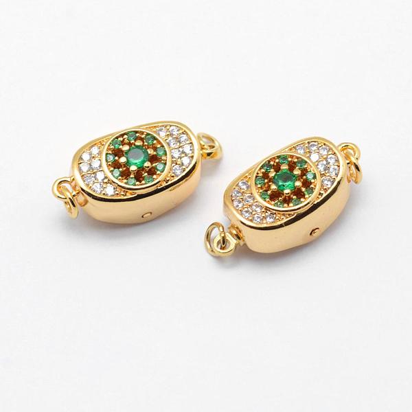 PandaHall Brass Box Clasps, with Cubic Zirconia, Cadmium Free & Nickel Free & Lead Free, Real 18K Gold Plated, Oval and Round, Medium Spring..., Green
PandaHall Brass Box Clasps, with Cubic Zirconia, Cadmium Free & Nickel Free & Lead Free, Real 18K Gold Plated, Oval and Round, Medium Spring..., Green
