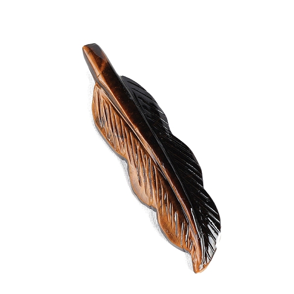PandaHall Natural Tiger Eye Carved Feather Figurines Statues for Home Office Desktop Decoration, 90~110mm Tiger Eye Feather
PandaHall Natural Tiger Eye Carved Feather Figurines Statues for Home Office Desktop Decoration, 90~110mm Tiger Eye Feather