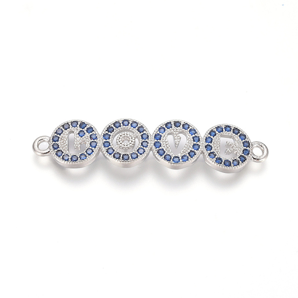 PandaHall Brass Micro Pave Cubic Zirconia Links connectors, Flat Round with Word Love, Blue, Platinum, 7.5x34x3mm, Hole: 1.2mm Brass+Cubic...
PandaHall Brass Micro Pave Cubic Zirconia Links connectors, Flat Round with Word Love, Blue, Platinum, 7.5x34x3mm, Hole: 1.2mm Brass+Cubic...