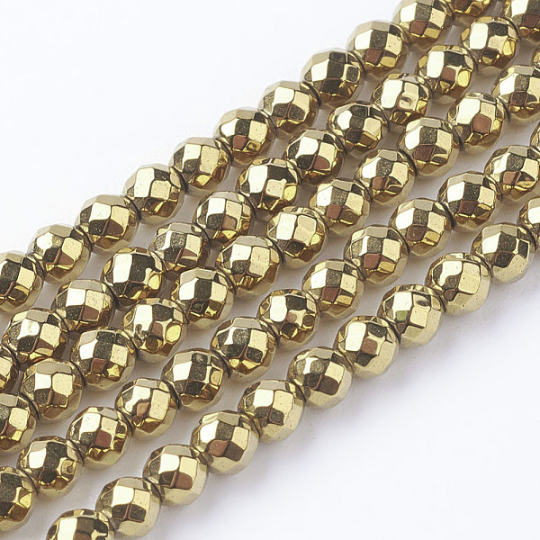 PandaHall Non-Magnetic Synthetic Hematite Beads Strands, Vacuum Plating, Faceted(64 Facets), Round, Golden Plated, Gold, 3mm, Hole: 1mm...
PandaHall Non-Magnetic Synthetic Hematite Beads Strands, Vacuum Plating, Faceted(64 Facets), Round, Golden Plated, Gold, 3mm, Hole: 1mm...