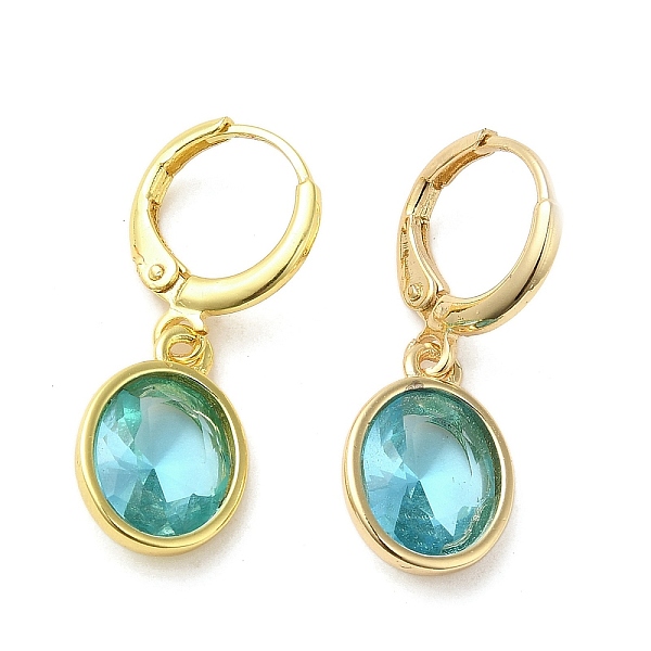 PandaHall Real 18K Gold Plated Brass Dangle Leverback Earrings, with Oval Glass, Deep Sky Blue, 27x10mm Glass Oval
PandaHall Real 18K Gold Plated Brass Dangle Leverback Earrings, with Oval Glass, Deep Sky Blue, 27x10mm Glass Oval