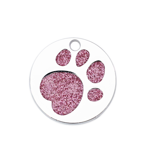PandaHall Enamel Pendants, with Platinum Plated Alloy Findings and Glitter Powder, Flat Round with Dog Paw Prints, Flamingo, 25x1.7mm, Hole..., Pink
PandaHall Enamel Pendants, with Platinum Plated Alloy Findings and Glitter Powder, Flat Round with Dog Paw Prints, Flamingo, 25x1.7mm, Hole..., Pink