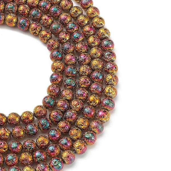 PandaHall Electroplated Natural Lava Rock Beads Strands, Round, Bumpy, Goldenrod, 10.5mm, Hole: 1mm, about 39pcs/Strand, 15.55 inch(39.5cm)..., Gold
PandaHall Electroplated Natural Lava Rock Beads Strands, Round, Bumpy, Goldenrod, 10.5mm, Hole: 1mm, about 39pcs/Strand, 15.55 inch(39.5cm)..., Gold