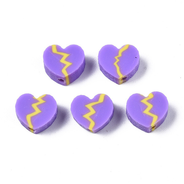 PandaHall Handmade Polymer Clay Beads, for DIY Jewelry Crafts Supplies, Heart, Lilac, 8x9~9.5x4~4.5mm, Hole: 1.8mm Polymer Clay Heart Purple
PandaHall Handmade Polymer Clay Beads, for DIY Jewelry Crafts Supplies, Heart, Lilac, 8x9~9.5x4~4.5mm, Hole: 1.8mm Polymer Clay Heart Purple