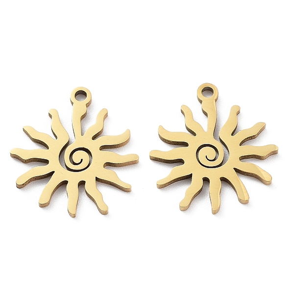 PandaHall Ion Plating(IP) 316L Surgical Stainless Steel Pendants, Sun Charm, Real 18K Gold Plated, 17x15x1mm, Hole: 1.2mm 316L Surgical...
PandaHall Ion Plating(IP) 316L Surgical Stainless Steel Pendants, Sun Charm, Real 18K Gold Plated, 17x15x1mm, Hole: 1.2mm 316L Surgical...