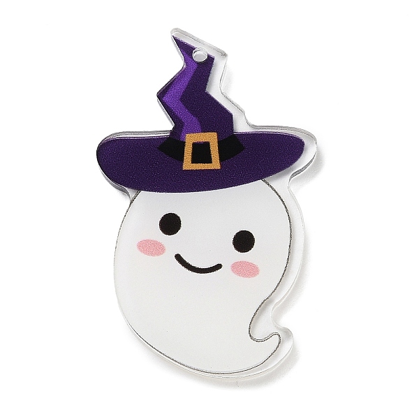 PandaHall Halloween Theme Double Sided Printed Acrylic Big Pendants, Ghost, 53x33x3mm, Hole: 2mm Acrylic Ghost Purple 
PandaHall Halloween Theme Double Sided Printed Acrylic Big Pendants, Ghost, 53x33x3mm, Hole: 2mm Acrylic Ghost Purple