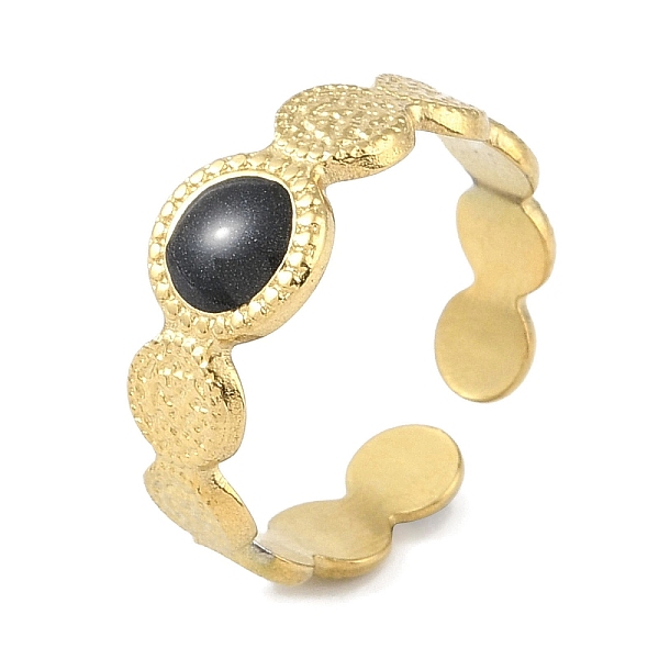 PandaHall Ion Plating(IP) 304 Stainless Steel Enamel Textured Round Cuff Finger Rings, Open Rings for Women, Real 18K Gold Plated..., Black
PandaHall Ion Plating(IP) 304 Stainless Steel Enamel Textured Round Cuff Finger Rings, Open Rings for Women, Real 18K Gold Plated..., Black