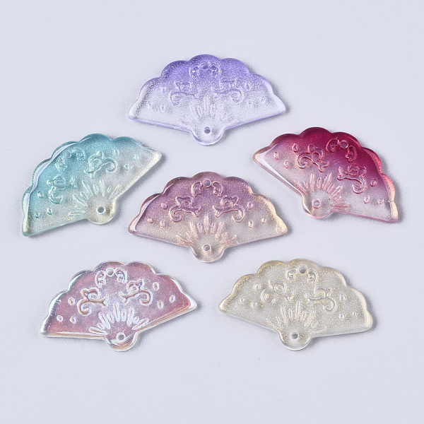 PandaHall Transparent Spray Painted Glass Pendants, with Glitter Powder or AB Color Plated, Fan, Mixed Color, 20x34.5x3.5mm, Hole: 1.2mm..., Multicolor
PandaHall Transparent Spray Painted Glass Pendants, with Glitter Powder or AB Color Plated, Fan, Mixed Color, 20x34.5x3.5mm, Hole: 1.2mm..., Multicolor