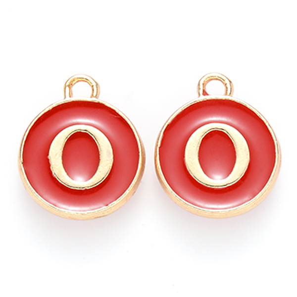 PandaHall Golden Plated Alloy Enamel Charms, Cadmium Free & Lead Free, Enamelled Sequins, Flat Round with Letter, Red, Letter.O, 14x12x2mm...
PandaHall Golden Plated Alloy Enamel Charms, Cadmium Free & Lead Free, Enamelled Sequins, Flat Round with Letter, Red, Letter.O, 14x12x2mm...