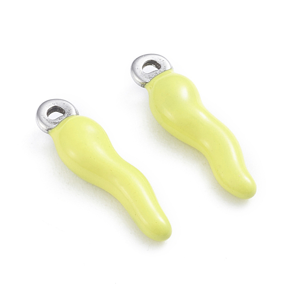 PandaHall 304 Stainless Steel Pendants, Enamelled Sequins, Horn of Plenty/Italian Horn Cornicello Charms, Stainless Steel Color, Yellow...
PandaHall 304 Stainless Steel Pendants, Enamelled Sequins, Horn of Plenty/Italian Horn Cornicello Charms, Stainless Steel Color, Yellow...