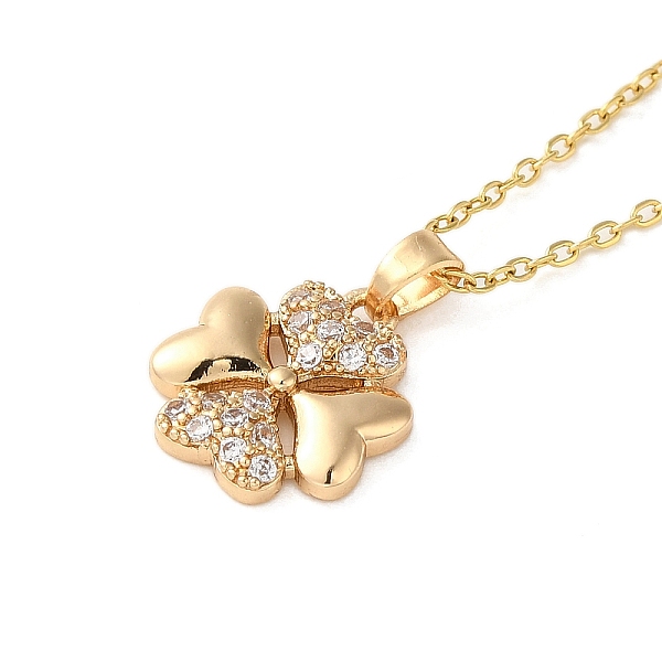 PandaHall Brass Micro Pave Clear Cubic Zirconia Pendant Necklaces for Women, 201 Stainless Steel Cable Chain Necklaces, Clover, 16.14 inch...
PandaHall Brass Micro Pave Clear Cubic Zirconia Pendant Necklaces for Women, 201 Stainless Steel Cable Chain Necklaces, Clover, 16.14 inch...