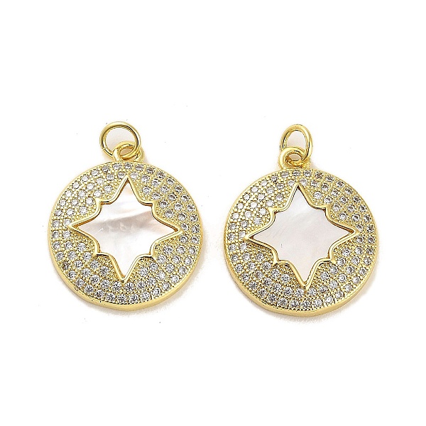 PandaHall Brass Micro Pave Clear Cubic Zirconia Pendants, with Shell, Jump Rings, Real 18K Gold Plated, Star, 20.5x18x4mm, Hole: 3.5mm...
PandaHall Brass Micro Pave Clear Cubic Zirconia Pendants, with Shell, Jump Rings, Real 18K Gold Plated, Star, 20.5x18x4mm, Hole: 3.5mm...