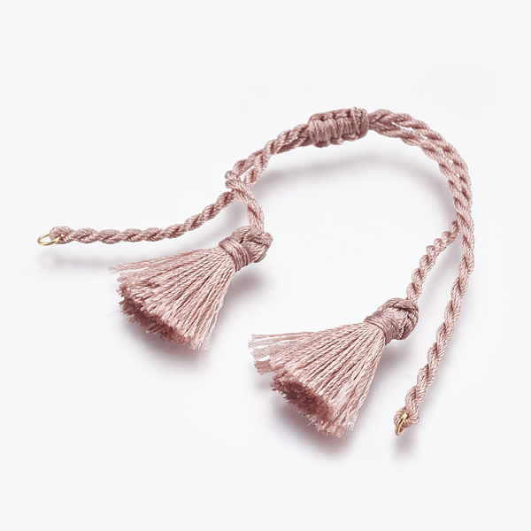 PandaHall Twisted Polyester Bracelets Making, with Tassel & Brass Findings, Lavender Blush, 11 inch~12-5/8 inch(28~32cm), 2mm, Hole: 2mm..., Pink
PandaHall Twisted Polyester Bracelets Making, with Tassel & Brass Findings, Lavender Blush, 11 inch~12-5/8 inch(28~32cm), 2mm, Hole: 2mm..., Pink