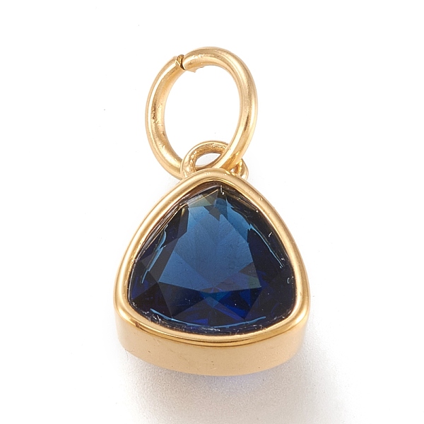 PandaHall Vacuum Plating 304 Stainless Steel Cubic Zirconia Pendant, Triangle, Golden, Dark Blue, 12.5x9.5x5mm, Hole: 5mm Stainless...
PandaHall Vacuum Plating 304 Stainless Steel Cubic Zirconia Pendant, Triangle, Golden, Dark Blue, 12.5x9.5x5mm, Hole: 5mm Stainless...