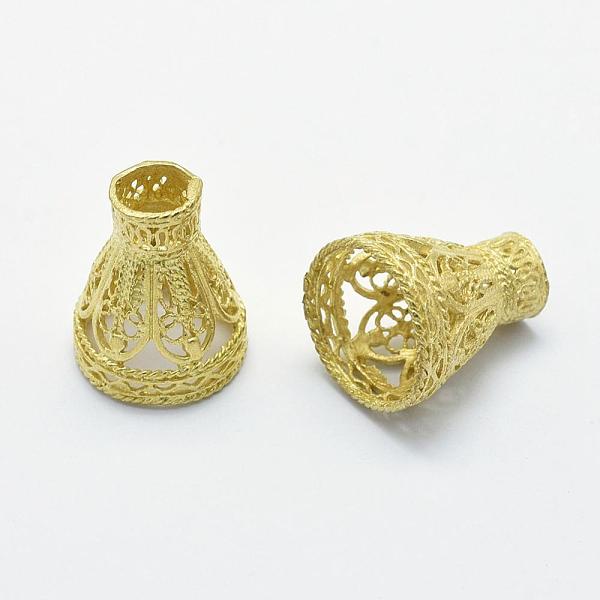 PandaHall Brass Bead Cone, Lead Free & Cadmium Free & Nickel Free, Apetalous, Filigree, Raw(Unplated), 17x15mm, Hole: 6mm, Inner Diameter...
PandaHall Brass Bead Cone, Lead Free & Cadmium Free & Nickel Free, Apetalous, Filigree, Raw(Unplated), 17x15mm, Hole: 6mm, Inner Diameter...