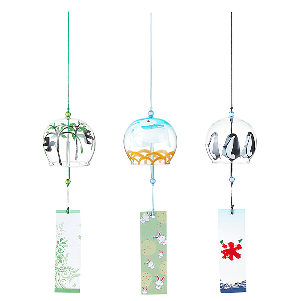 PandaHall BENECREAT 3Pcs 3 Style Japanese Glass Half Round Wind Chimes, Paper Blessing Hanging Pendant, for Garden Patio Balcony Decoration..., Multicolor
PandaHall BENECREAT 3Pcs 3 Style Japanese Glass Half Round Wind Chimes, Paper Blessing Hanging Pendant, for Garden Patio Balcony Decoration..., Multicolor