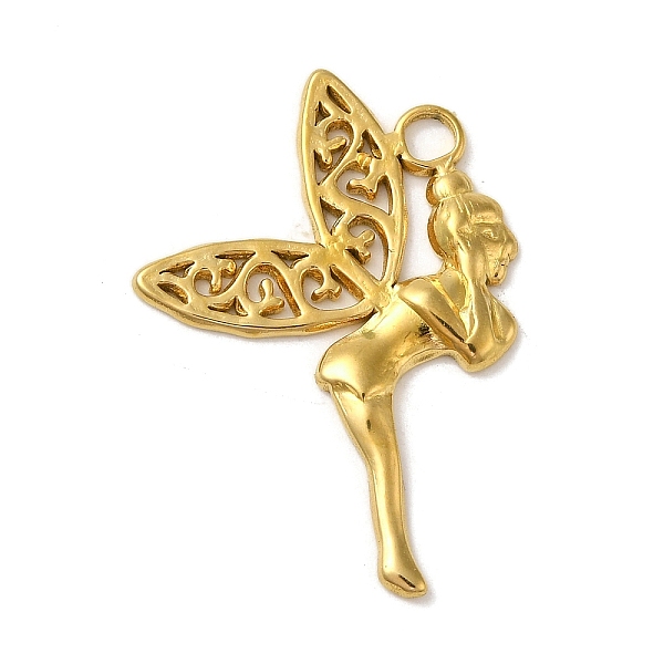 PandaHall Ion Plating(IP) 304 Stainless Steel Pendants, Angel Charm, Real 18K Gold Plated, 31.5x22x2mm, Hole: 3mm 304 Stainless Steel Angel...
PandaHall Ion Plating(IP) 304 Stainless Steel Pendants, Angel Charm, Real 18K Gold Plated, 31.5x22x2mm, Hole: 3mm 304 Stainless Steel Angel...