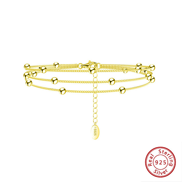 PandaHall 925 Sterling Silver Satellite Chains Triple-Layer Multi-strand Bracelet, with S925 Stamp, Real 14K Gold Plated, 6-1/2 inch(16.5cm)...
PandaHall 925 Sterling Silver Satellite Chains Triple-Layer Multi-strand Bracelet, with S925 Stamp, Real 14K Gold Plated, 6-1/2 inch(16.5cm)...