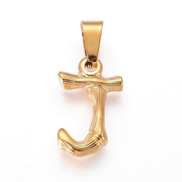 PandaHall 304 Stainless Steel Pendants, Bamboo Style, Letter, Golden Color, Letter.J, 18x11.5x3mm, Hole: 3x7mm 304 Stainless Steel Letter
PandaHall 304 Stainless Steel Pendants, Bamboo Style, Letter, Golden Color, Letter.J, 18x11.5x3mm, Hole: 3x7mm 304 Stainless Steel Letter
