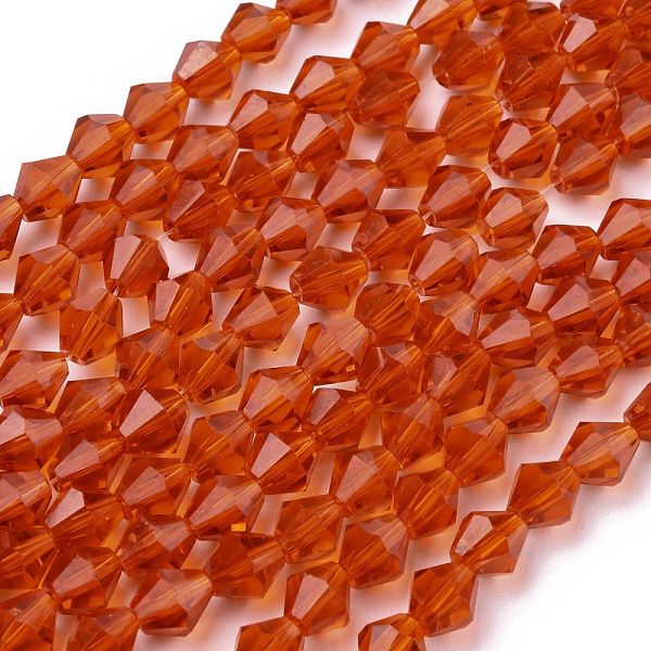 PandaHall Transparent Glass Bead Strands, Faceted, Bicone, Orange Red, 8x8mm, Hole: 1mm, about 35~40pcs/strand, 15.7 inch Glass Bicone Red
PandaHall Transparent Glass Bead Strands, Faceted, Bicone, Orange Red, 8x8mm, Hole: 1mm, about 35~40pcs/strand, 15.7 inch Glass Bicone Red