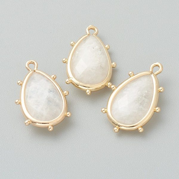 PandaHall Natural White Moonstone Pendants, with Golden Brass Edge, Faceted, Teardrop, 22.5x14x5.5mm, Hole: 1.6mm White Moonstone Teardrop
PandaHall Natural White Moonstone Pendants, with Golden Brass Edge, Faceted, Teardrop, 22.5x14x5.5mm, Hole: 1.6mm White Moonstone Teardrop