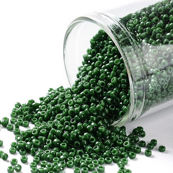 PandaHall TOHO Round Seed Beads, Japanese Seed Beads, (47H) Opaque Pine Green, 11/0, 2.2mm, Hole: 0.8mm, about 1103pcs/10g Glass Green
PandaHall TOHO Round Seed Beads, Japanese Seed Beads, (47H) Opaque Pine Green, 11/0, 2.2mm, Hole: 0.8mm, about 1103pcs/10g Glass Green
