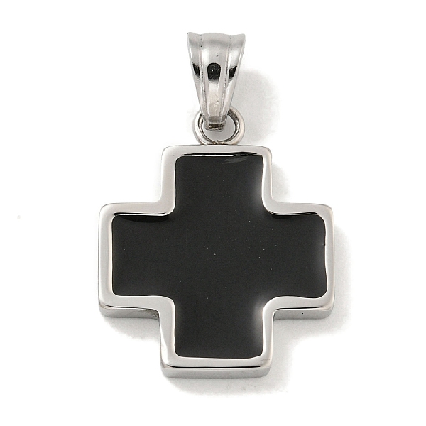 PandaHall 304 Stainless Steel Pendants, with Enamel, Cross Charm, Stainless Steel Color, Black, 22x18x3mm, Hole: 6x4.5mm Stainless...
PandaHall 304 Stainless Steel Pendants, with Enamel, Cross Charm, Stainless Steel Color, Black, 22x18x3mm, Hole: 6x4.5mm Stainless...