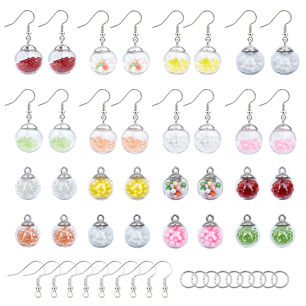 PandaHall SUNNYCLUE DIY Dangle Earring Making, with Glass Ball Pendants and Brass Earring Hooks, Mixed Color, 21x15.5~16mm, Hole: 2mm..., Multicolor
PandaHall SUNNYCLUE DIY Dangle Earring Making, with Glass Ball Pendants and Brass Earring Hooks, Mixed Color, 21x15.5~16mm, Hole: 2mm..., Multicolor