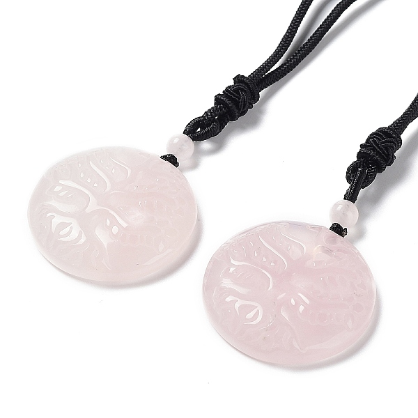 PandaHall Natural Rose Quartz Tree of Life Pendant Necklace with Nylon Rope, 34.80~35.43 inch(88.4~90cm) Rose Quartz
PandaHall Natural Rose Quartz Tree of Life Pendant Necklace with Nylon Rope, 34.80~35.43 inch(88.4~90cm) Rose Quartz