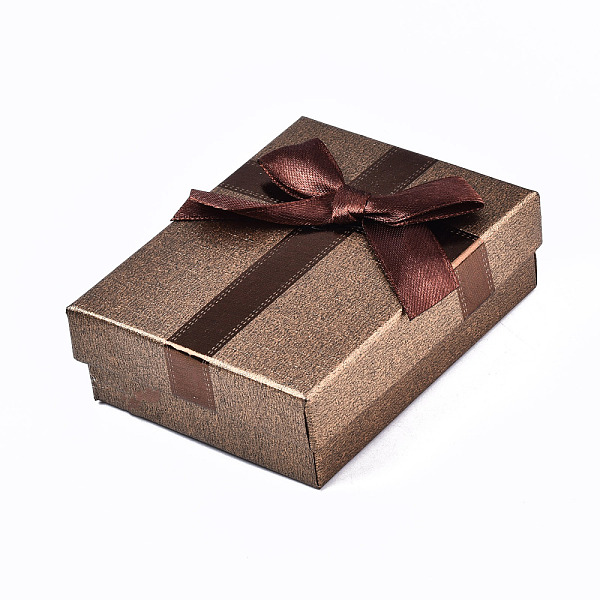 PandaHall Cardboard Jewelry Set Box, for Ring, Earring, Necklace, with Sponge Inside, Rectangle with Bowknot, Camel, 9x7x2.9cm Paper..., Brown
PandaHall Cardboard Jewelry Set Box, for Ring, Earring, Necklace, with Sponge Inside, Rectangle with Bowknot, Camel, 9x7x2.9cm Paper..., Brown